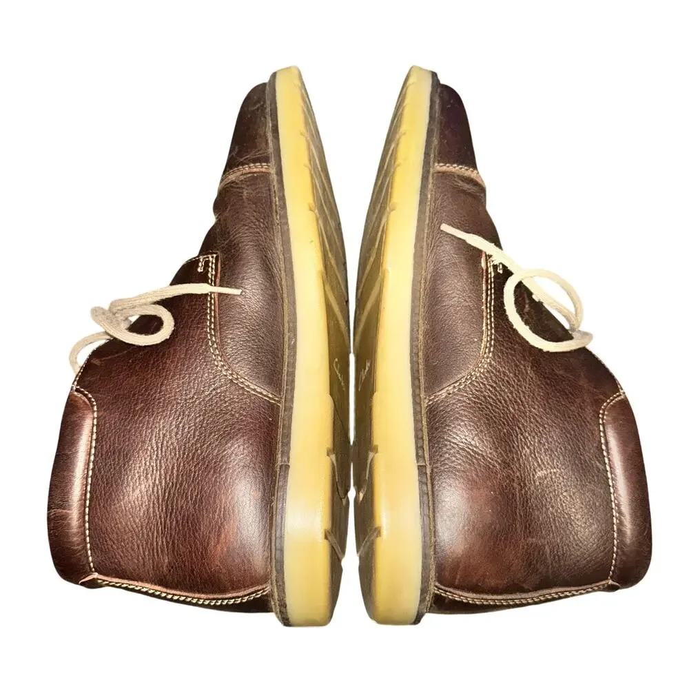 Clarks Grandin Top Chukka Boots Men's Size 10 M Brown Leather Lace Up Shoe